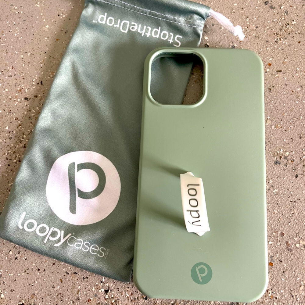 Loopy sage green iPhone 12 Pro Max case